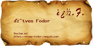 Ötves Fodor névjegykártya